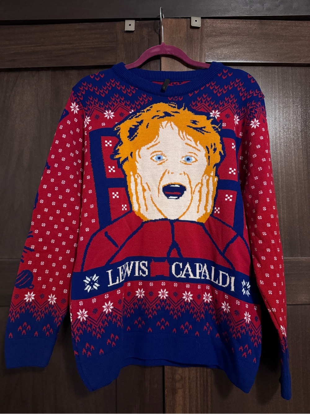 Lewis Capaldi Home Alone Holiday Sweater